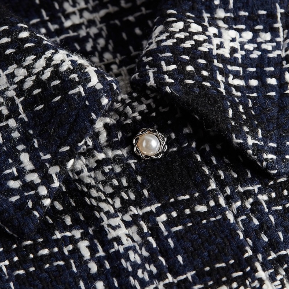 Express Cropped Tweed Embellished Shirt Jacket - Picture 6 of 7